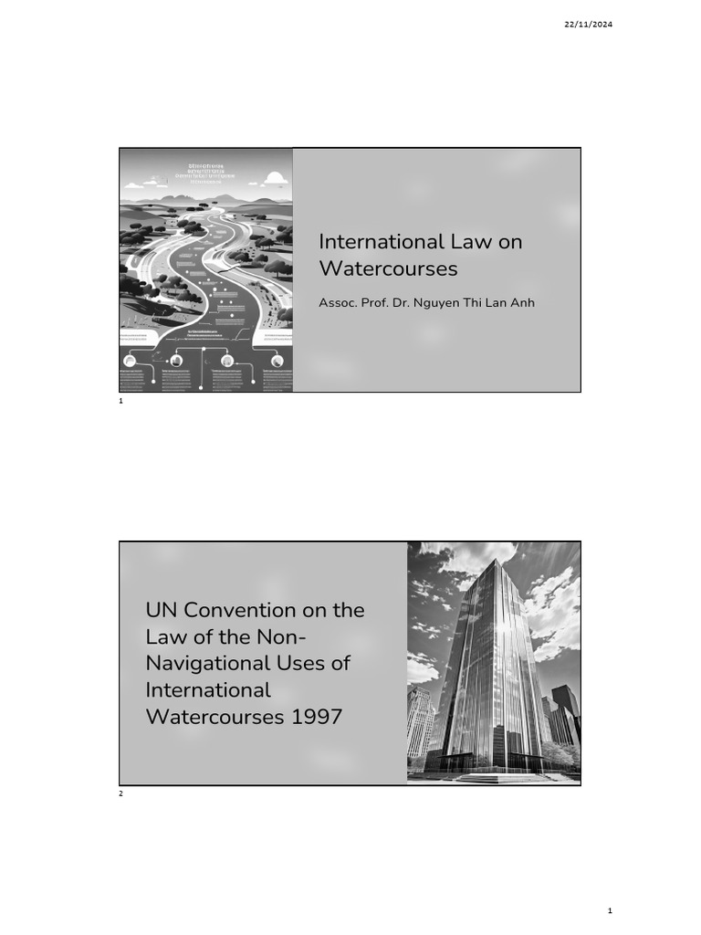 International Watercourse Law Overview | PDF | Water Resources | Mediation