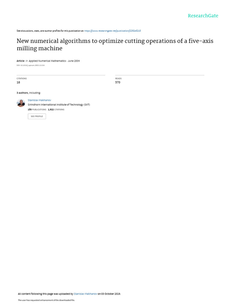Optimize Five-Axis Milling Operations | PDF | Mathematical Optimization ...