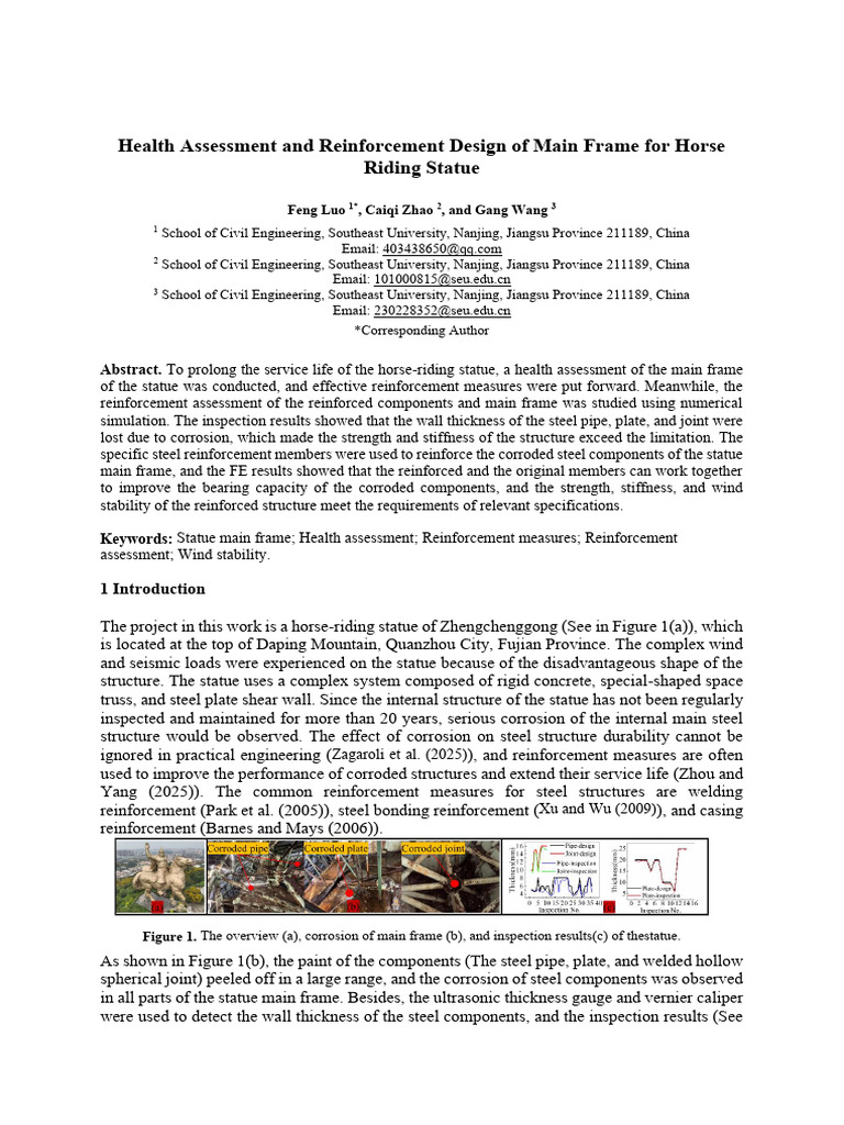 12 Health Assessment and Reinforcement Design of Main Frame For Horse ...