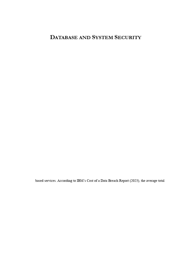 Database and System Security Insights | PDF | Information Security ...