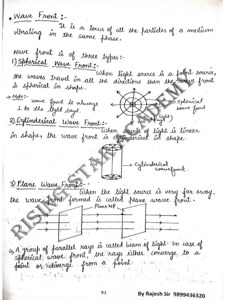 Wave Optics - Notes 2025 | PDF