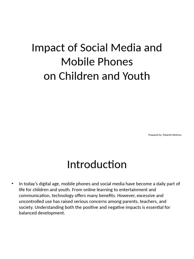 Social Media's Impact on Youth Today | PDF | Social Media | Popular ...