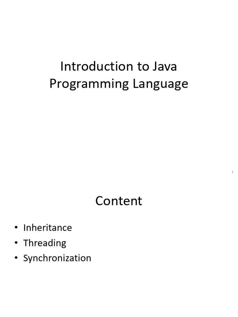 Java Programming: Inheritance, Threads, Sync | PDF | Java (Programming ...