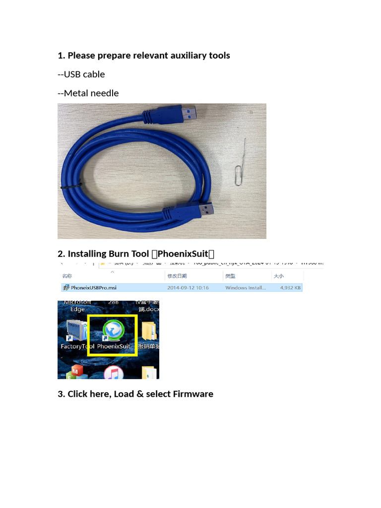 Firmware Installation Guide Using PhoenixSuit | PDF
