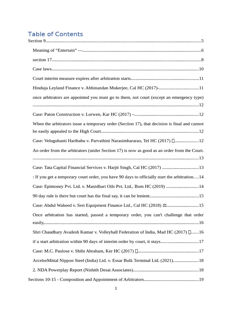 Rosmy ADR Post Mid Sem Notes by Janhavi Joshi | PDF | Arbitration ...