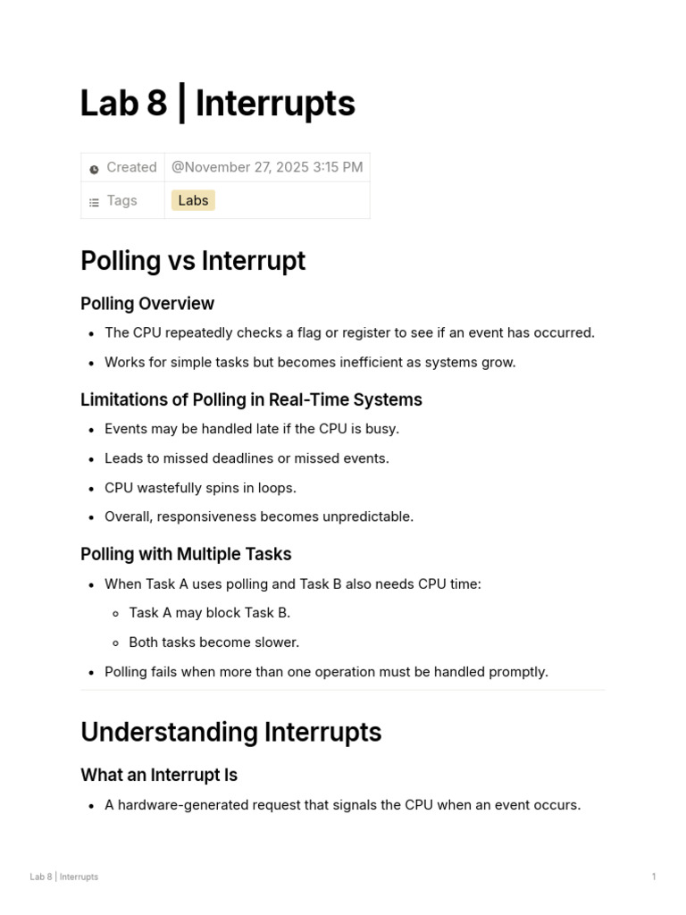Understanding CPU Interrupts and ISRs | PDF | Operating System ...
