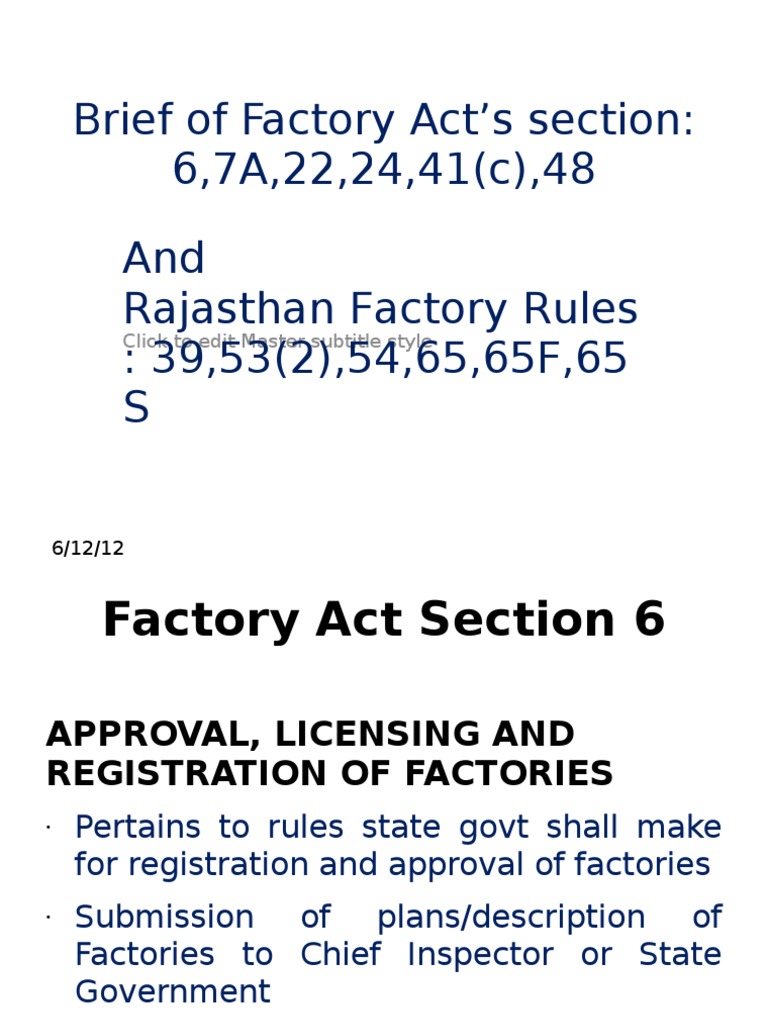 Rajasthan Factory Rules and Factories Act | PDF | Belt (Mechanical ...
