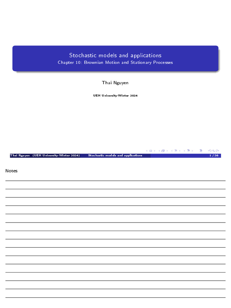Brownian Motion and Stochastic Processes | PDF | Stochastic Process ...