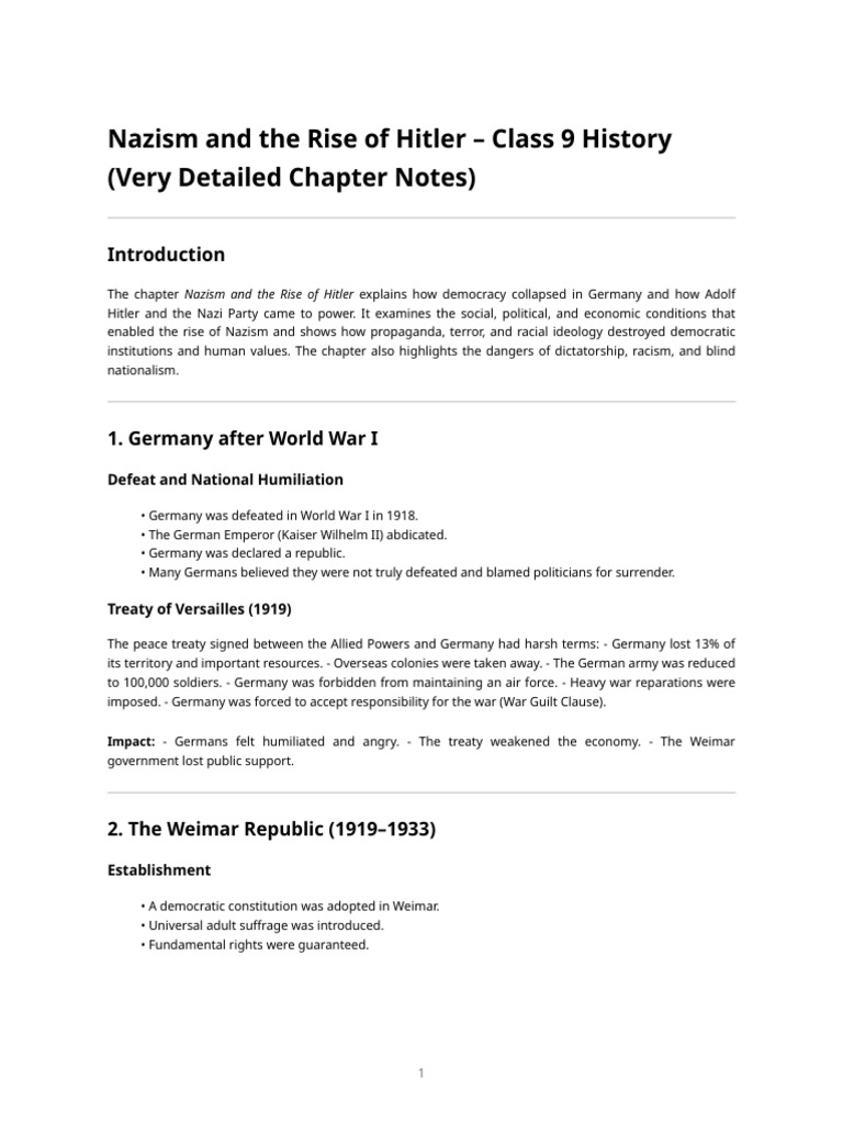Rise of Hitler and Nazism Explained | PDF | Nazi Germany | Weimar Republic