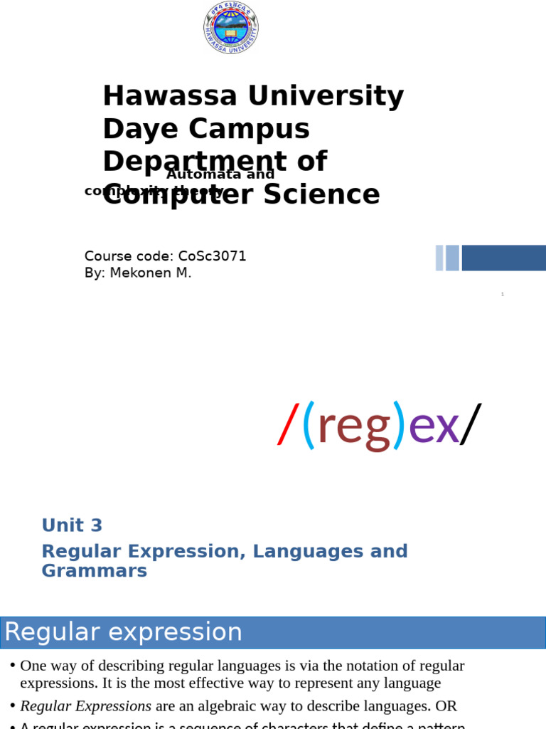 Regular Expressions and Languages Guide | PDF | Regular Expression ...