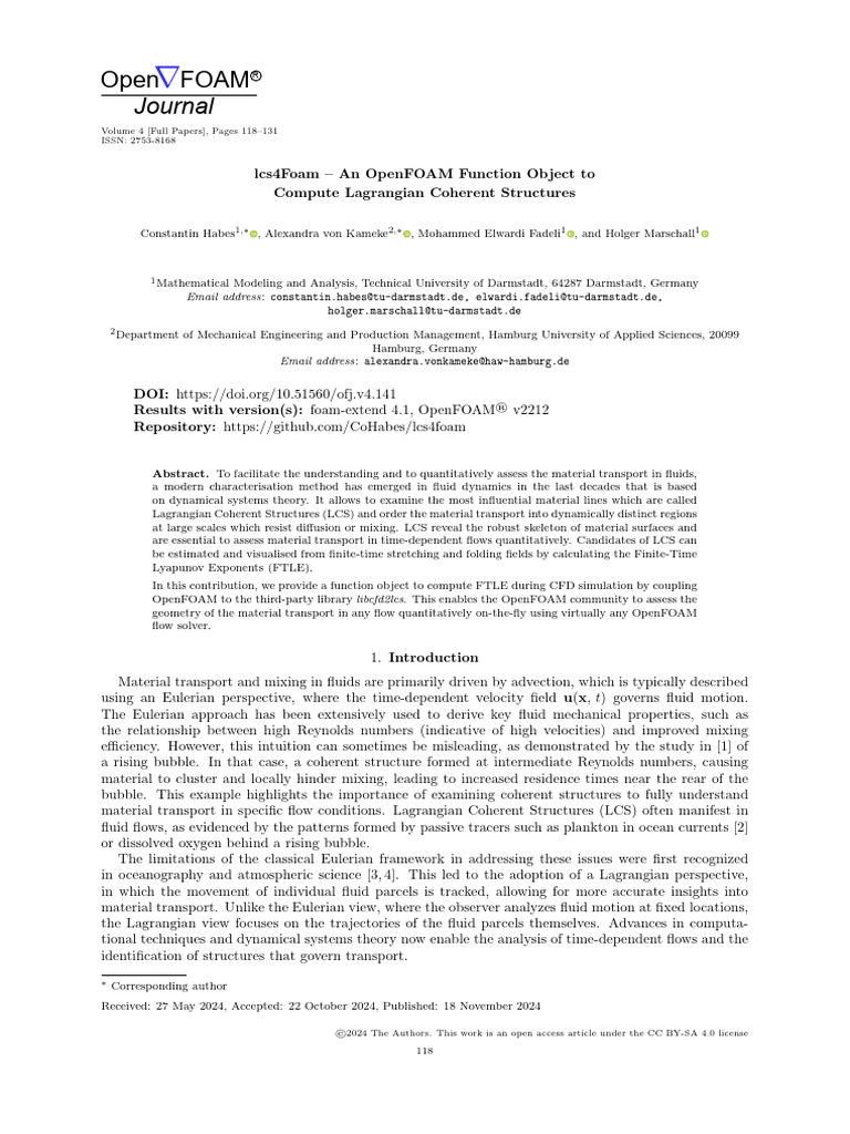 Compute Lagrangian Structures in OpenFOAM | PDF | Ordinary Differential ...