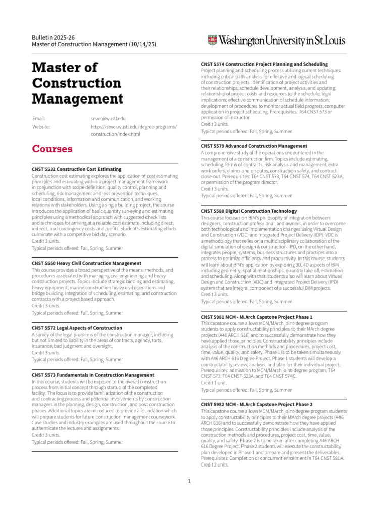 Construction Management Courses | PDF | Building Information Modeling ...
