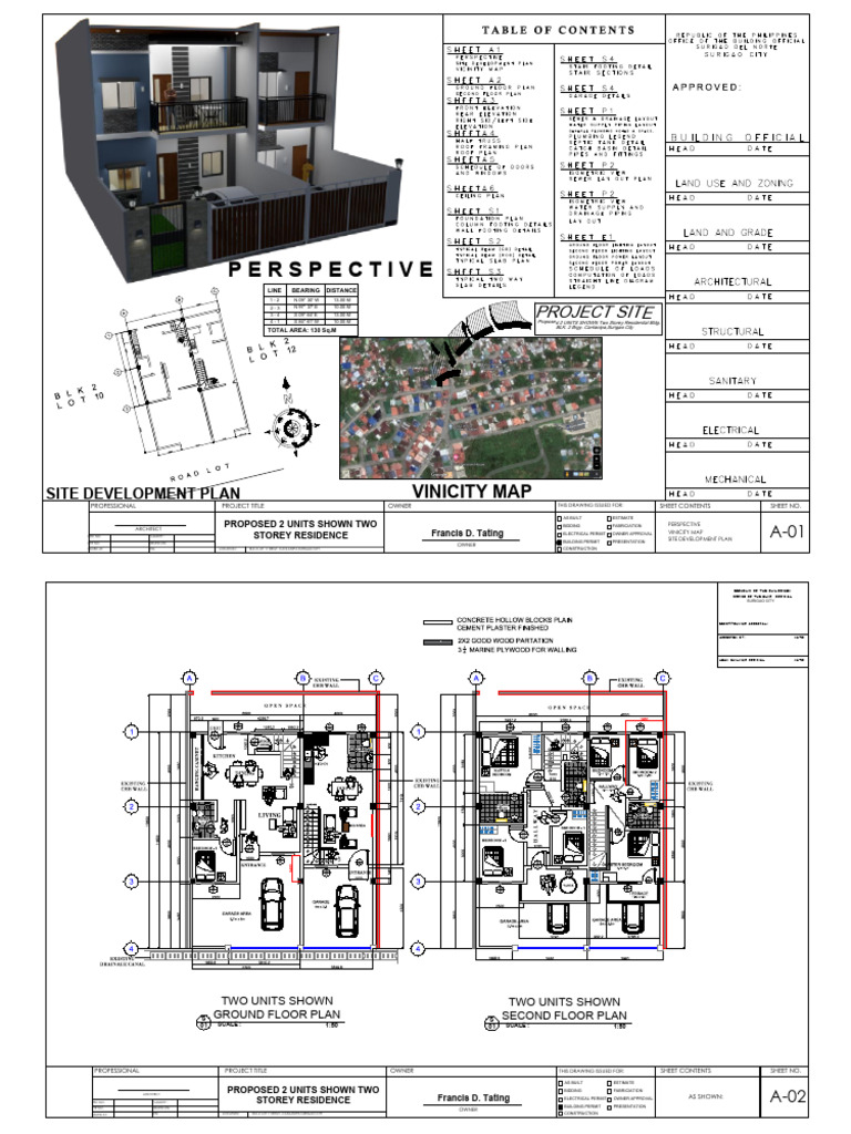 Proposed Two-Storey Residence Plans | PDF | Buildings And Structures ...