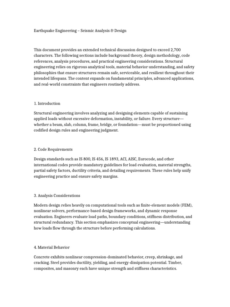 Seismic Analysis and Design Guide | PDF | Earthquake Engineering | Fracture