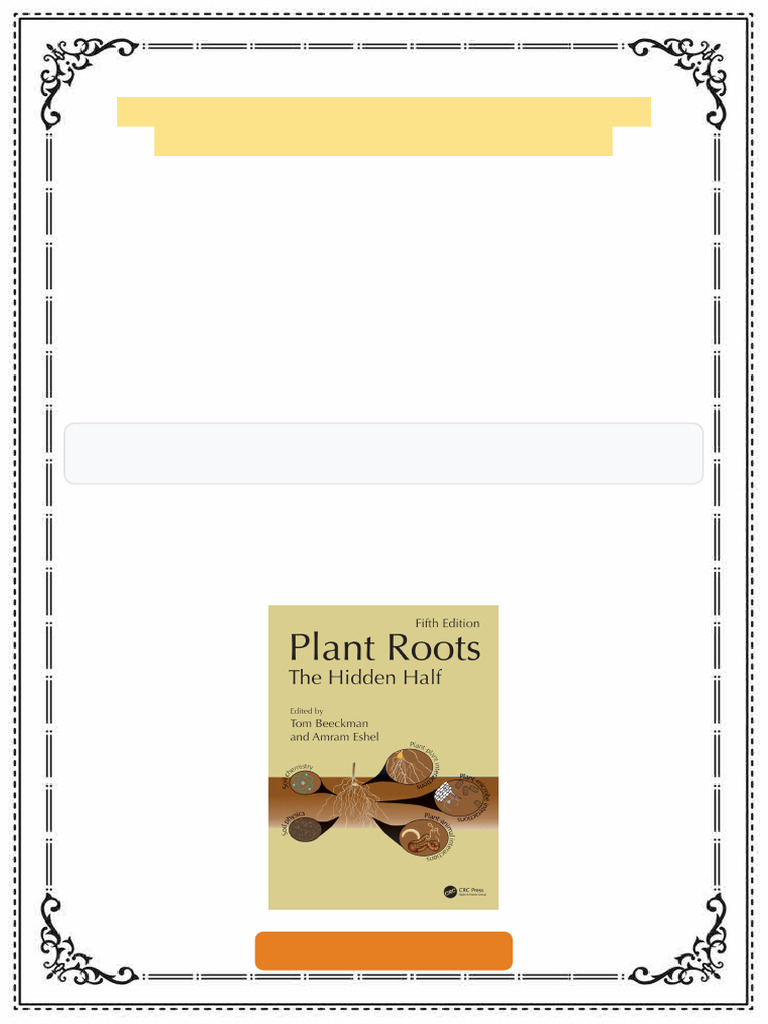 Plant Roots 5th Edition Tom Beeckman Ebook HD PDF Version | PDF ...