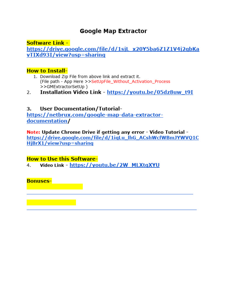 Google Map Data Extractor Guide | PDF