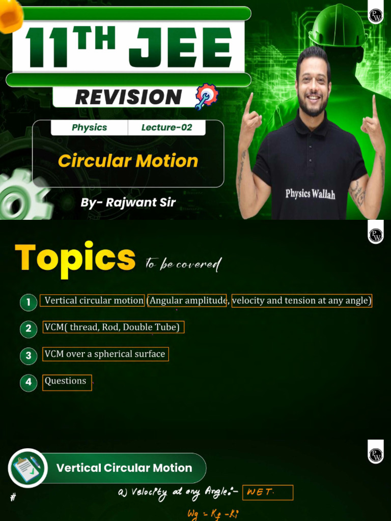 Circular Motion 02 Class Notes PDF | PDF