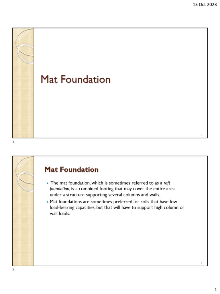 Mat Foundations | PDF | Foundation (Engineering) | Building Engineering