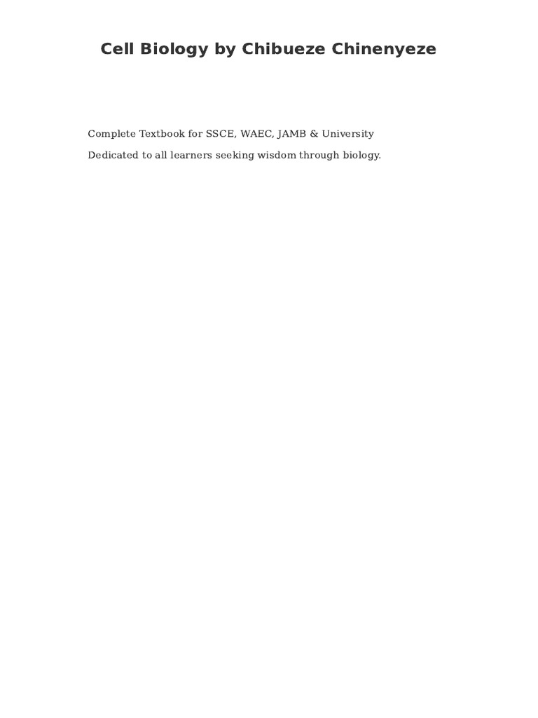 UTF8Cell Biology Complete Textbook | PDF