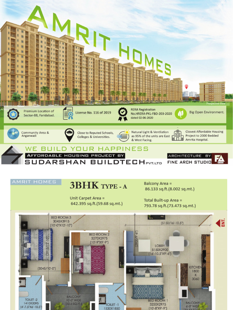 Amrit Homes 3BHK & 2BHK Layouts | PDF | Sanskrit