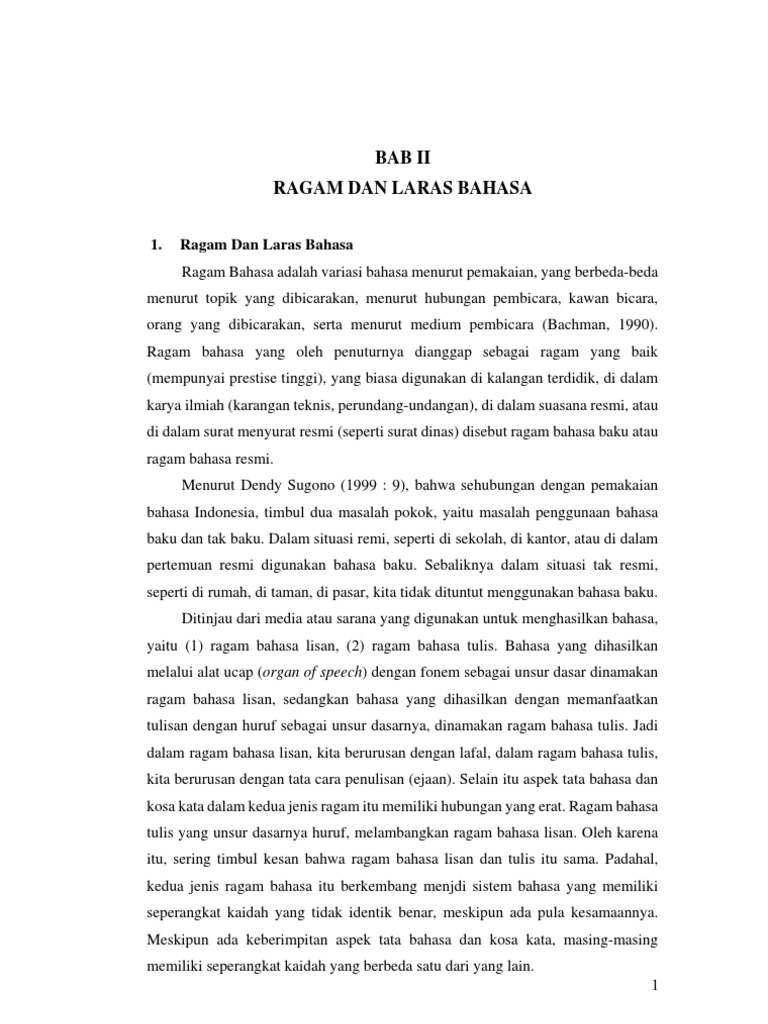 Ragam Dan Laras Bahasa