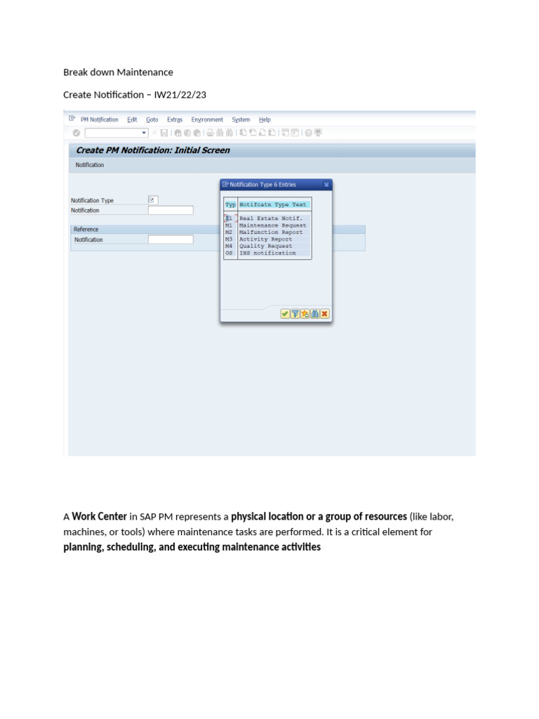 SAP PM Breakdown Maintenance Guide | PDF