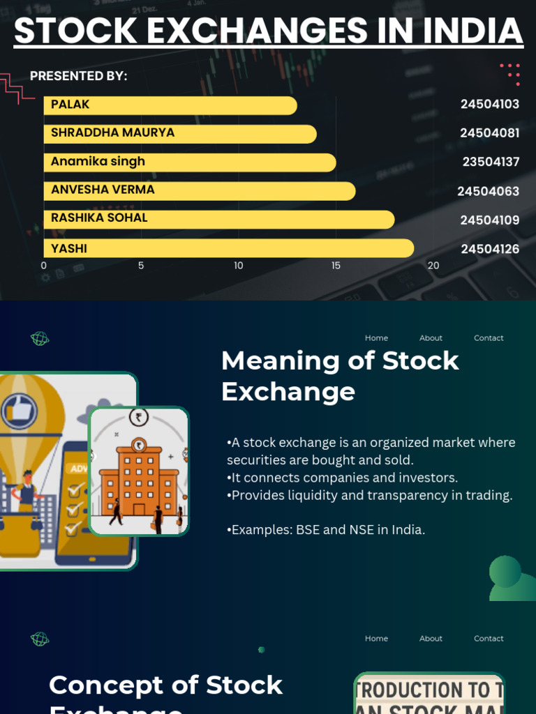 Stock Exchange Presentation | PDF | Stock Exchange | Securities (Finance)