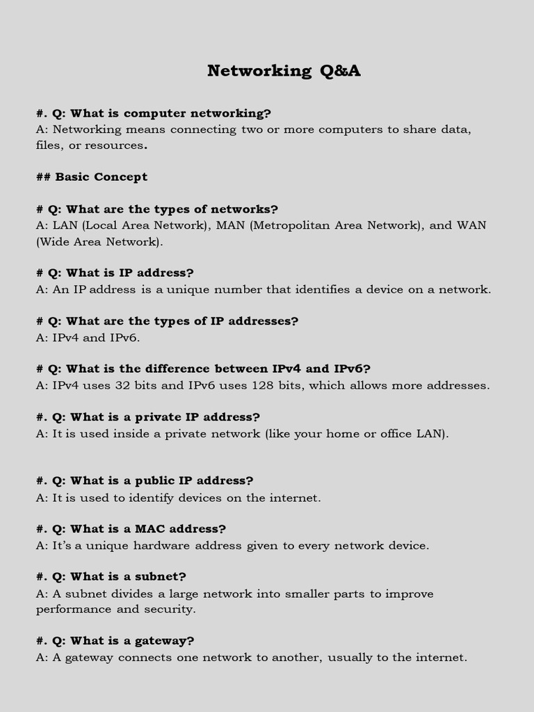 Networking Basics and Concepts Explained | PDF | Ip Address | Computer ...