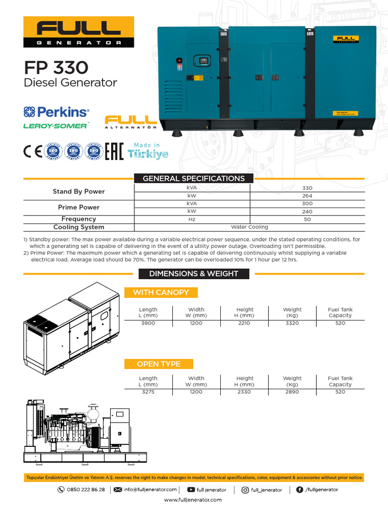 FP 330 (En) | PDF | Mains Electricity | Diesel Engine
