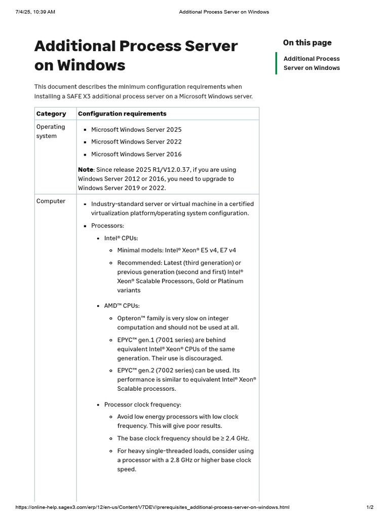 SAFE X3 Process Server Windows Setup | PDF | Computer Architecture ...