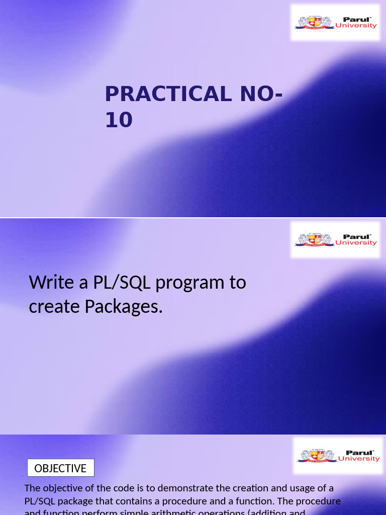 Adbms Lab Practical 10 | PDF | Parameter (Computer Programming) | Pl/Sql