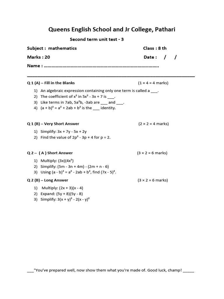 8th Math | PDF