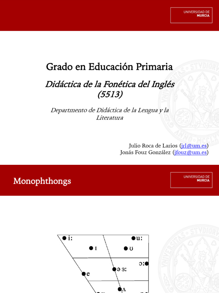 English Monophthongs Pronunciation Guide | PDF | Linguistics