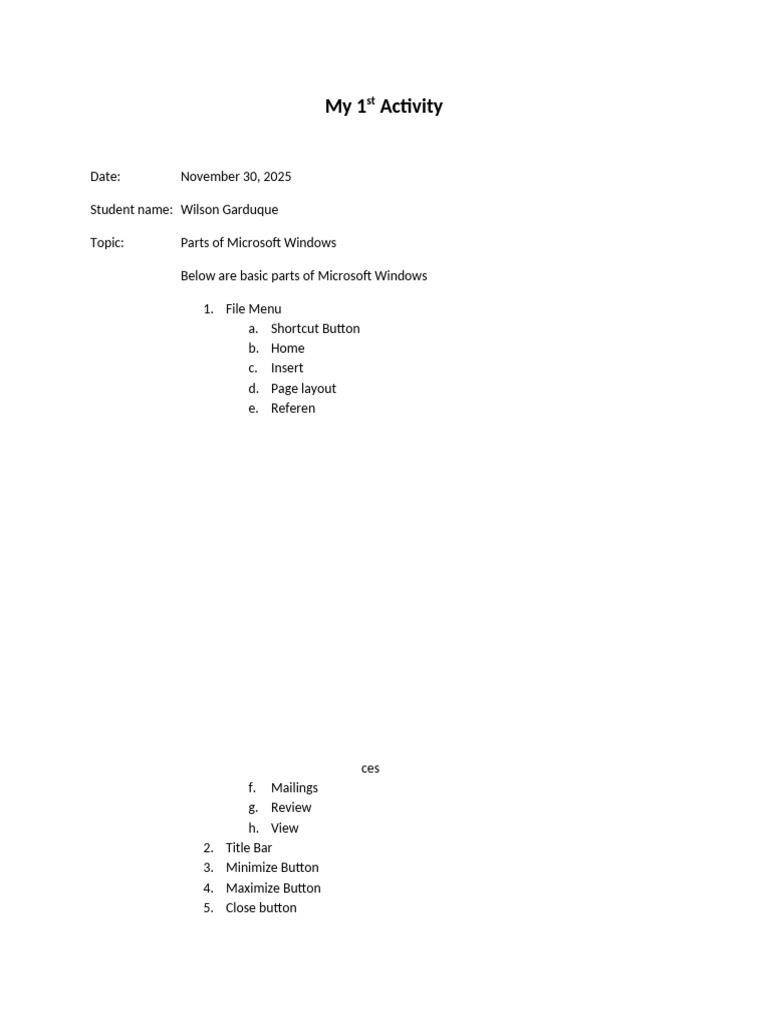 Overview of Microsoft Windows Parts | PDF
