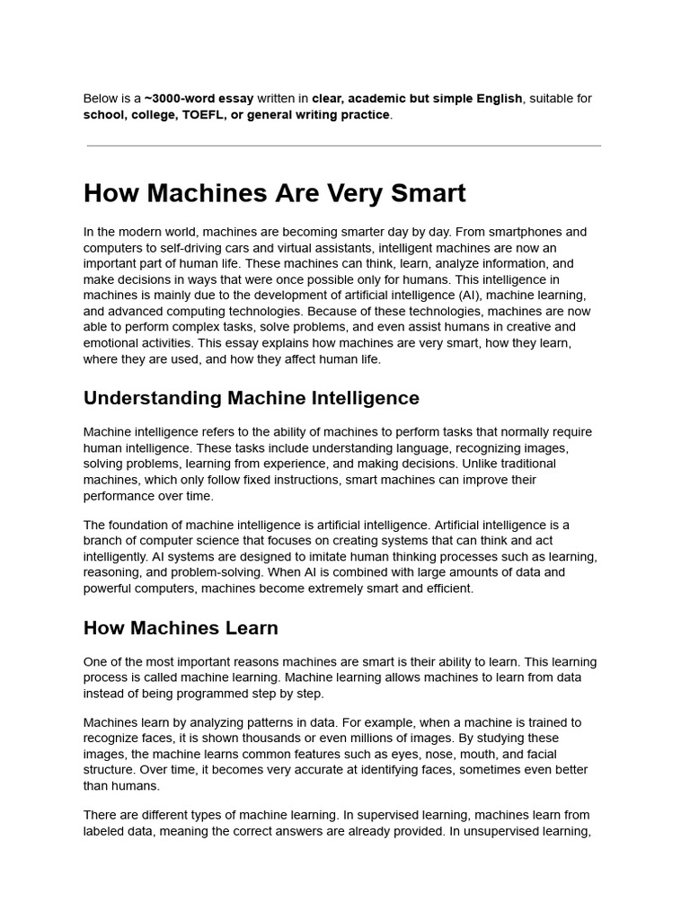 Understanding Machine Intelligence Today | PDF | Artificial ...