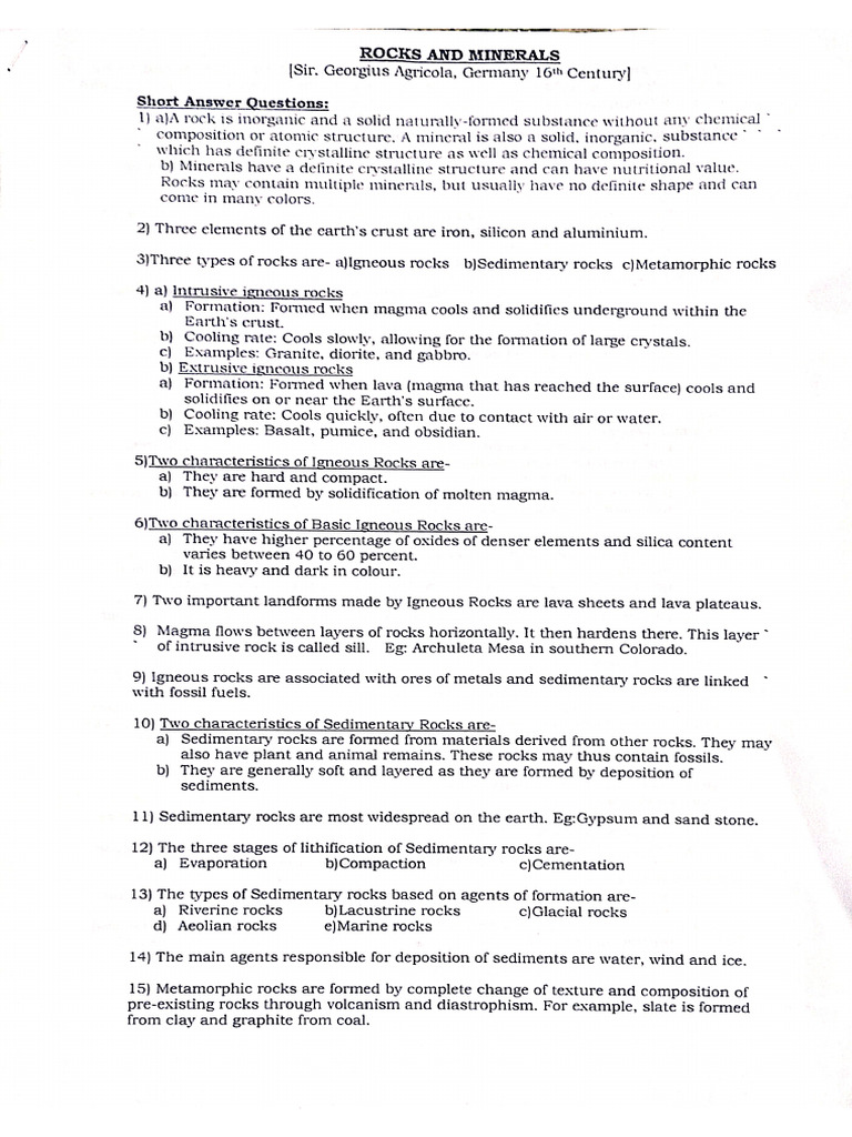 Rocks and Minerals | PDF