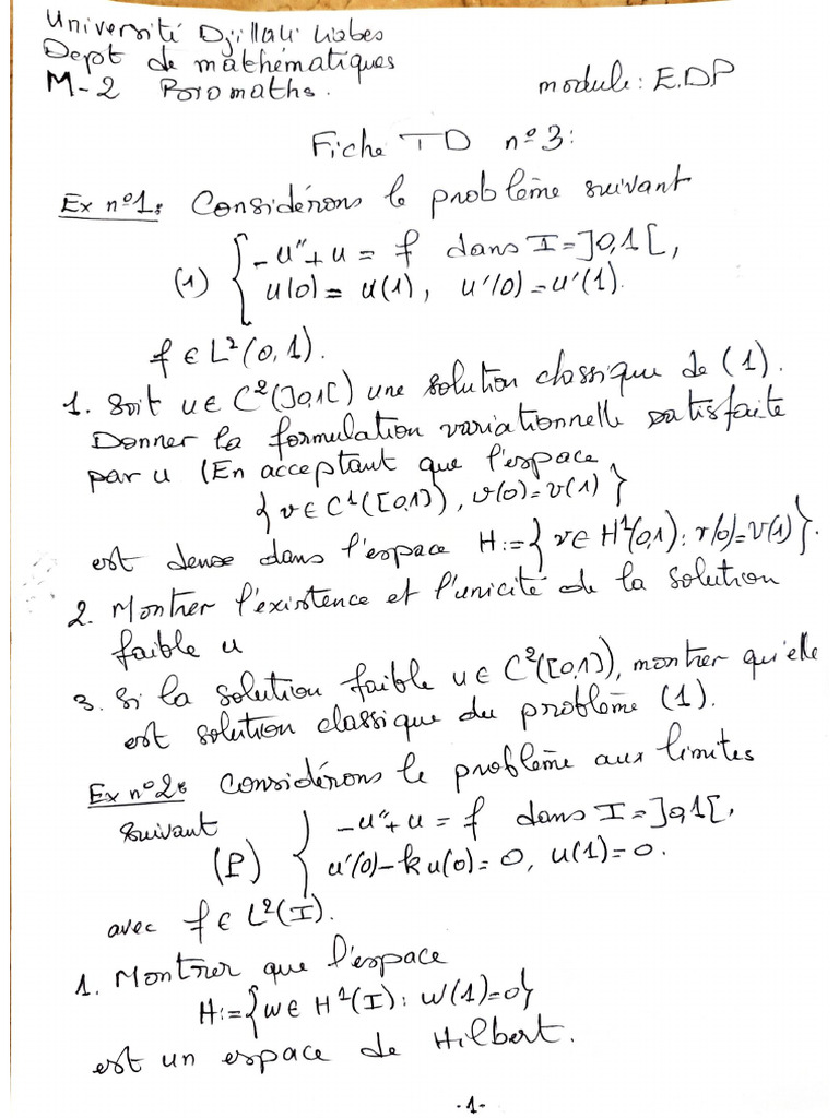 Fiche TD 3 | PDF