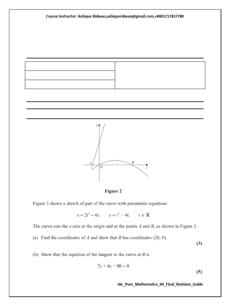 IAL Pure Mathematics 04 Revision Guide | PDF | Geometry | Mathematics