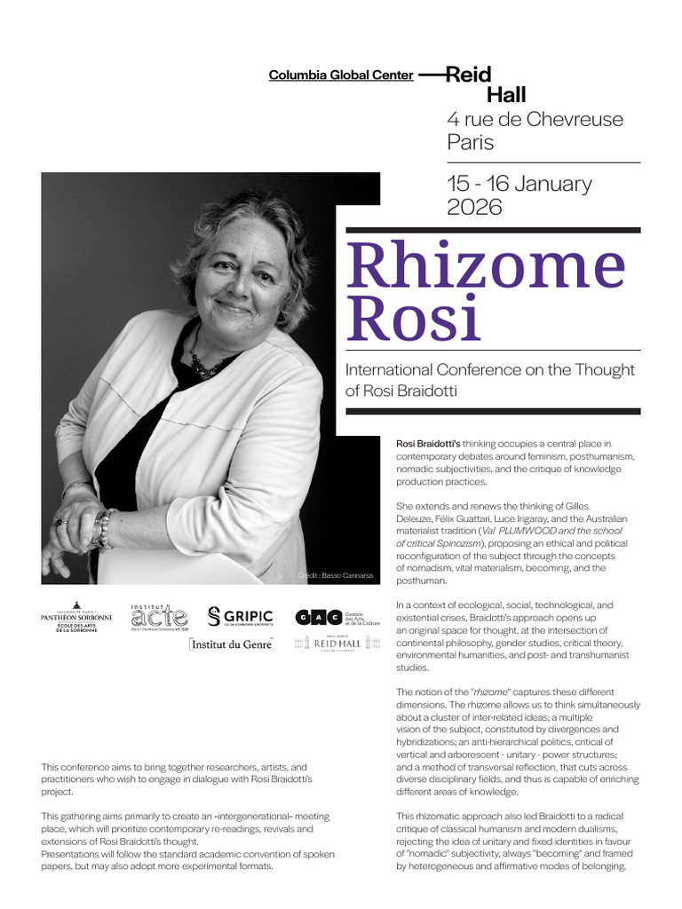 Rosi Braidotti Conference: Nomadism & Posthumanism | PDF | Liberal Arts ...