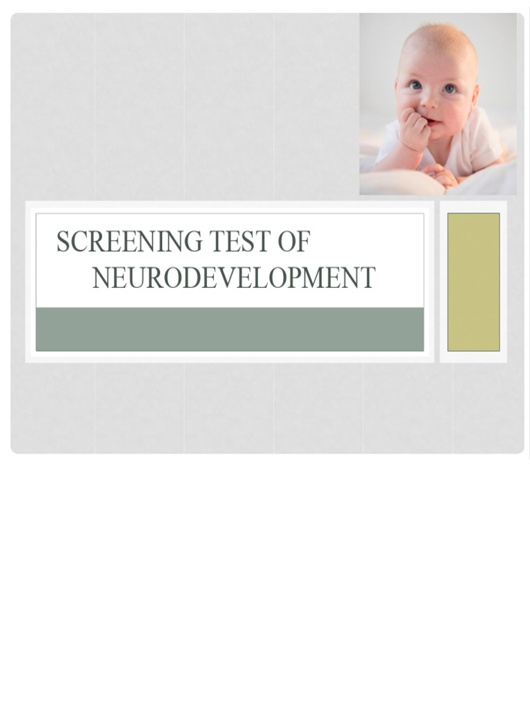 Neurodevelopmental Screening Test | PDF