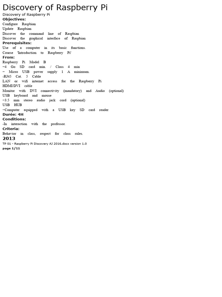 Raspberry Pi Raspbian Setup Guide | PDF | Desktop Environment | Computing