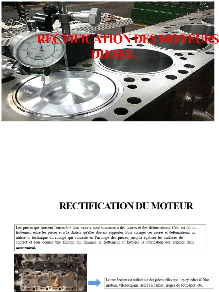 Rectification des moteurs diesel expliquée | PDF | Rectification ...