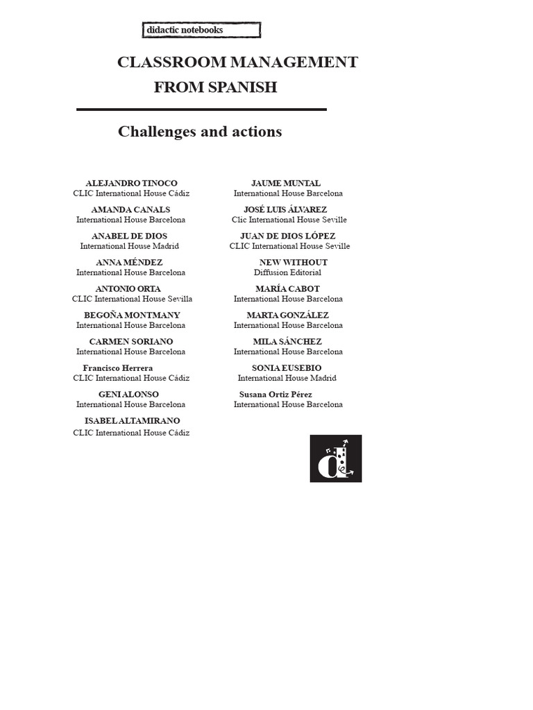 Classroom Management for Spanish Teachers | PDF | Classroom | Second ...