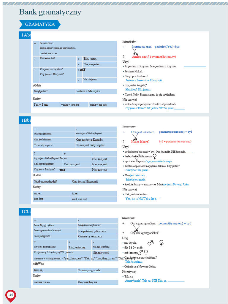 RM A1 SB Bank Gramatyczny | PDF