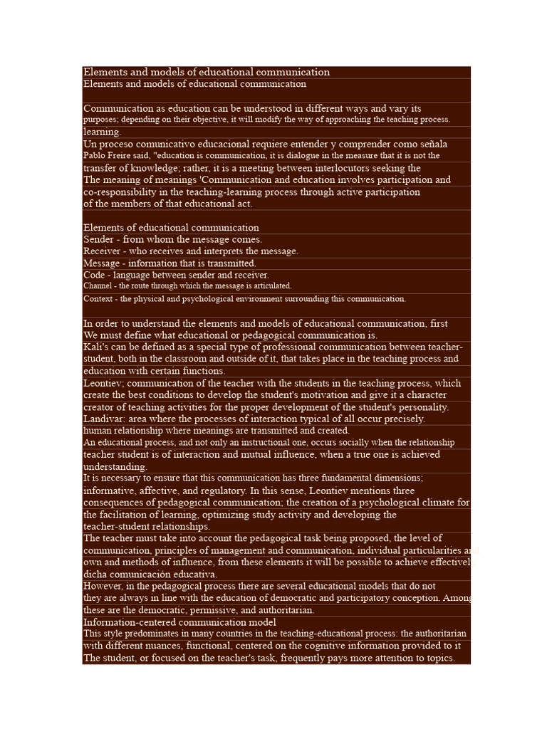 Educational Communication Models Explained | PDF | Communication | Pedagogy