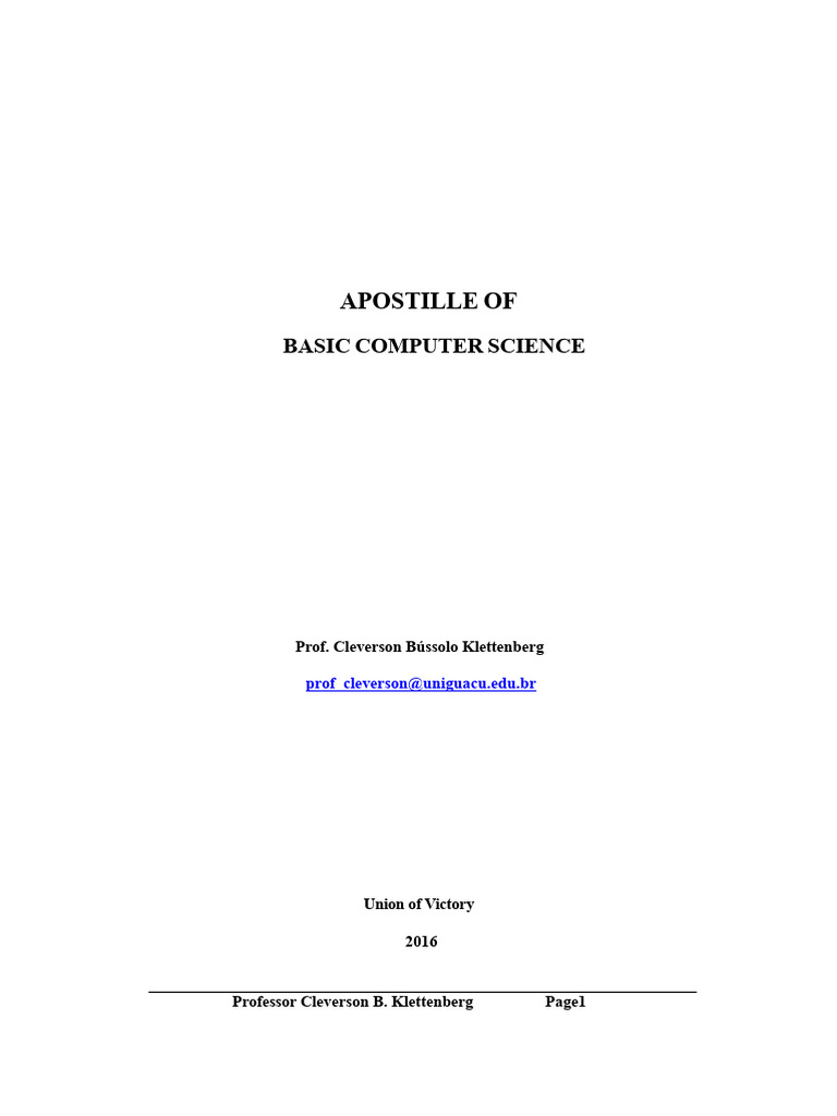Basic Computer Science Lesson Plan | PDF | Computer Data Storage ...