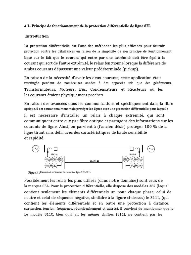 Protection différentielle de ligne 87L | PDF | Fibre optique | Courant ...