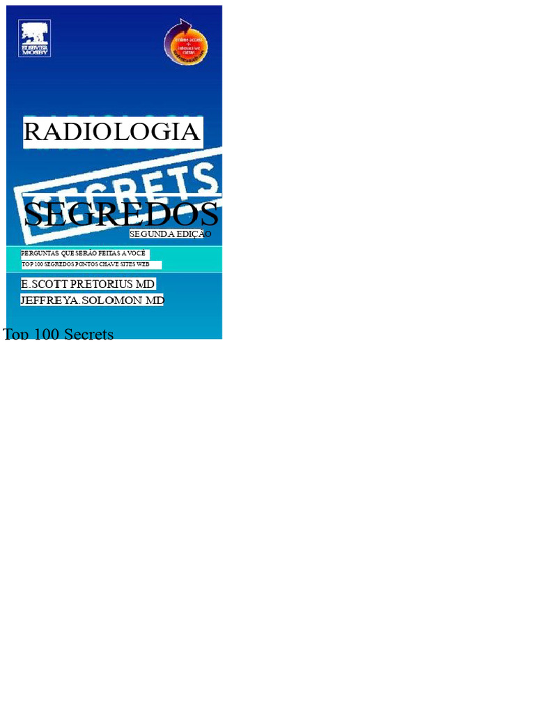 100 Segredos Essenciais em Radiologia | PDF | Radiologia | Imagem de ...