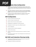 SAP PP Master Data Configuration