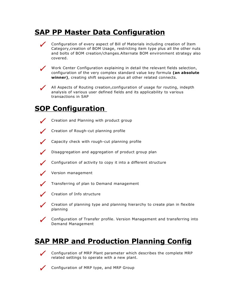 SAP PP Master Data Configuration Guide | PDF | Information Technology ...
